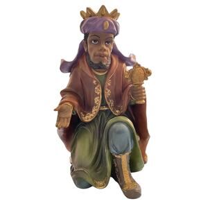 Nativity Scene Figure King Balthazar Wise Man On His Knees 13”